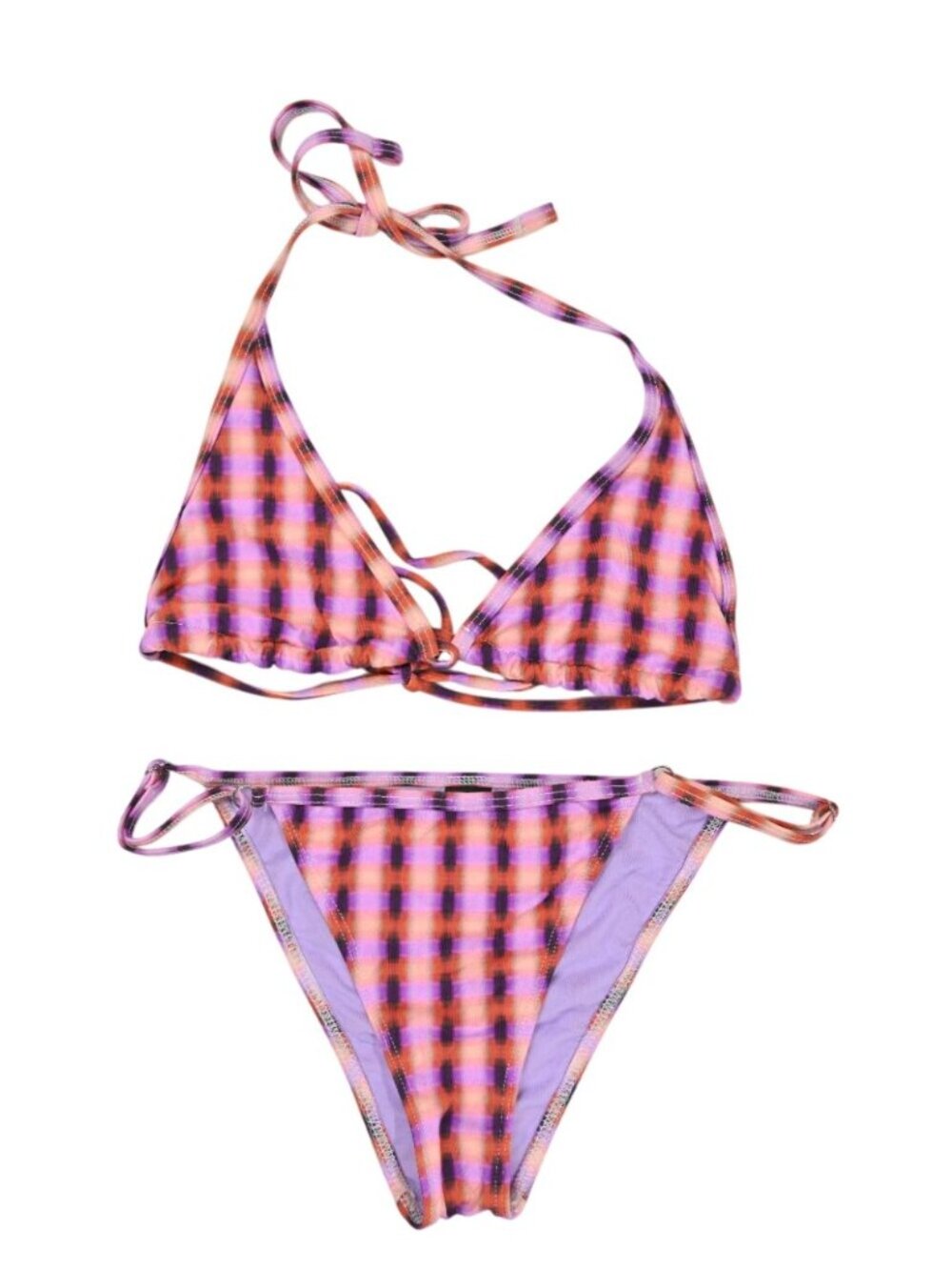 Gimaguas Palermo Bikini Set in Purple Checks
